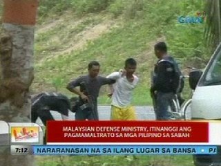 UB: Malaysian Defense Ministry, intinanggi ang pagmamaltrato sa mga Pilipino sa Sabah