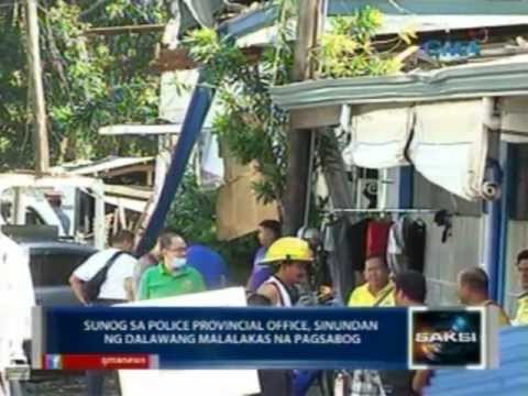 Saksi: Sunog sa Rizal Police Provincial Office, sinundan ng 2 malalakas na pagsabog