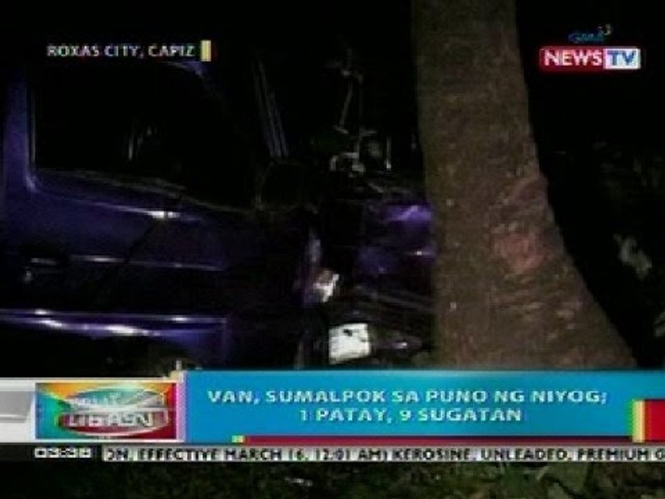 BP: Van sa Capiz, sumalpok sa puno ng niyog