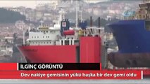 İstanbul Boğazında ilginç görüntü