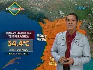 24Oras: 34.4C temperatura sa Metro Manila ngayong araw, pinakamainit simula noong Enero