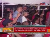 BT: 13 batang pasyente ng PGH, inilibot sa Manila Bay sakay ng Navy ship
