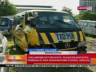 BT: 2 estudyante, sugatan nang tumagilid ang school service sa Mandaluyong
