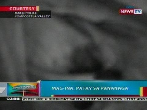 BP: Mag-ina sa Maco, Compostela Valley, patay sa pananaga