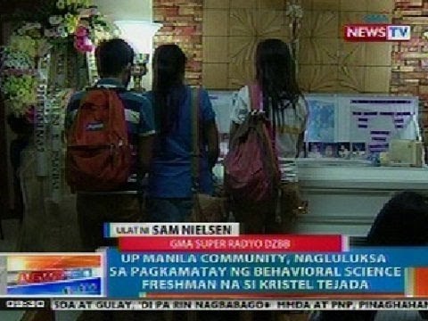 NTG: UP Manila community, nagluluksa sa pagkamatay ni Kristel Tejada