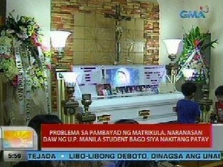 UB: Problema sa matrikula, narasan daw ng UP Manila student bago siya nakitang patay