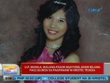 UB: UP Manila, walang pasok ngayong araw bilang pagluluksa sa pagpanaw ni Kristel Tejada