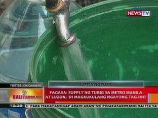 BT: PAGASA: Supply ng tubig sa Metro Manila at Luzon, di magkukulang ngayong tag-init