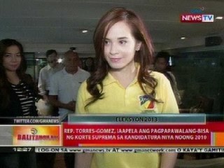 BT: Rep. Torres-Gomez, iaapela ang pagpapawalang-bisa ng SC sa kandidatura noong 2010