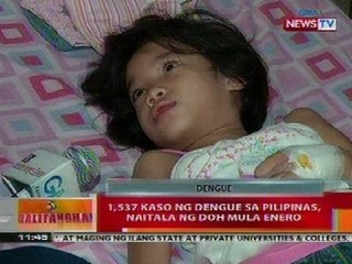 BT: 1,537 kaso ng dengue sa Pilipinas, naitala ng DOH mula Enero