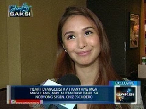 Saksi: Heart Evangelista, inaming may alitan sila ng magulang dahil sa relasyon nila ni Sen. Chiz