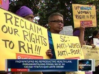 Saksi: Pagpapatupad ng RH Law, pinigilan ng SC sa loob ng 120 araw
