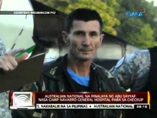 Australian nat'l na pinalaya ng Abu Sayyaf, nasa Camp Navarro General Hospital para sa checkup
