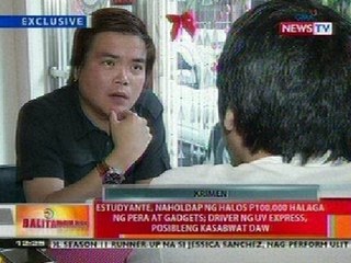 BT: Exclusive: Estudyante, naholdap ng halos P100k halaga ng pera at gadgets