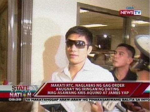 SONA: Gag order sa iringang Kris Aquino at James Yap, inilabas ng korte