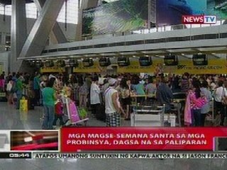 QRT: Mga magse-Semana Santa sa mga probinsya, dagsa na sa paliparan