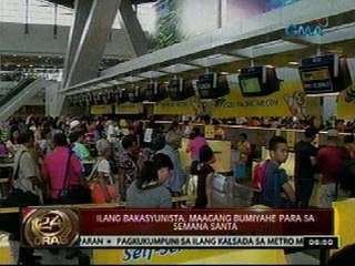 24 Oras: Ilang bakasyunista, maagang bumiyahe para sa Semana Santa