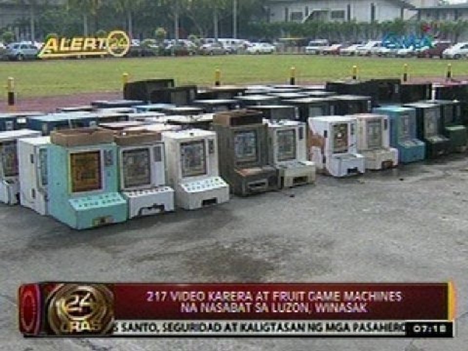 24 Oras 217 video karera at fruit game machines na nasabat sa Luzon
