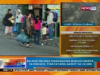 NTG: Bilang ng mga dadagsang bakasyunista sa Baguio, tinatayang aabot sa 30,000