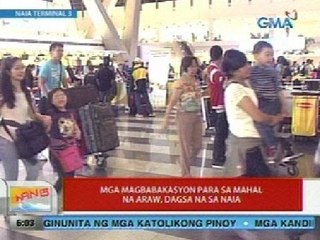 UB: Mga magbabakasyon para sa Mahal na Araw, dagsa na sa NAIA