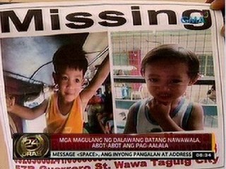 24  Oras: Mga magulang ng dalawang batang nawawala, abot-abot ang pag-aalala