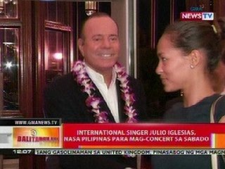 BT: Int'l singer Julio Iglesias, nasa Pilipinas para mag-concert sa Sabado