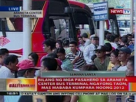 BT: Bilang ng mga pasahero sa Araneta Ctr. Bus Terminal ngayong taon, mas mababa kesa 2012
