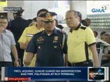 Saksi: PNoy, nag-inspeksyon sa mga pier, paliparan at terminal ng bus