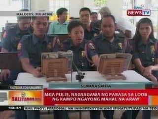 BT: Mga pulis sa Bulacan, nagsagawa ng pabasa sa loob ng kampo ngayong mahal na araw