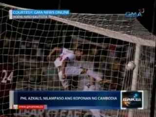Saksi: PHL Azkals, nilampaso ang koponan ng Cambodia