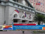 NTG: COMELEC, ipinaalalang bawal mangampanya sa Maundy Thursday at Good Friday