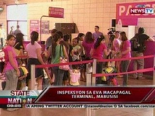 SONA: Mas maayos at mabusisi ang   inspeksyon sa mga biyahero sa Eva   Macapagal Terminal