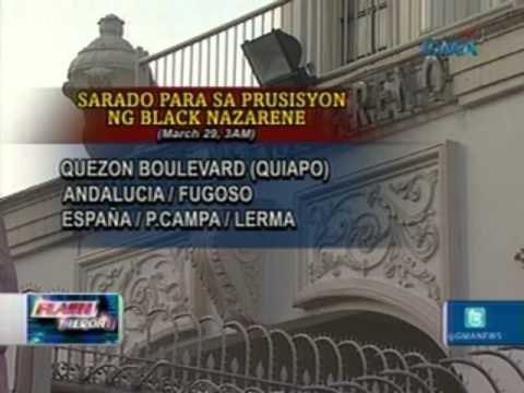 Flash Report: Ilang bahagi ng Quiapo, isasara para sa prusisyon ng Black Nazarene
