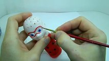 diy play doh crazy cuts custom figures looks like miraqulous ladybug slime