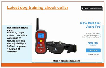 Latest dog training shock collar