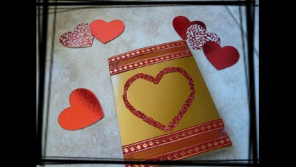 Une idée pour fabriquer une jolie carte d'amour Saint Valentin