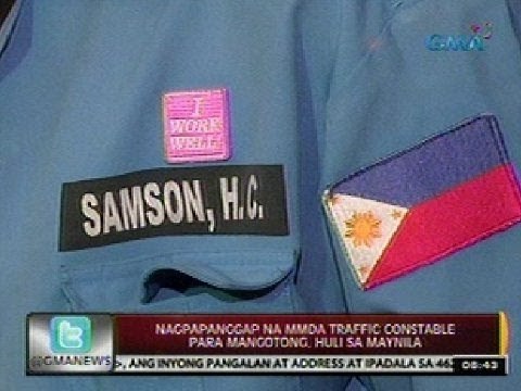 24 Oras: Nagpapanggap na MMDA traffic constable para mangotong, huli sa Maynila