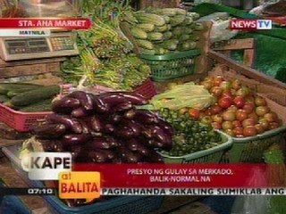 KB: Presyo ng gulay sa merkado, balik-normal na