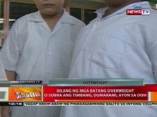 BT: Bilang ng mga batang overweight o sobra ang timbang, dumarami, ayon sa DOH