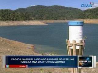 Saksi: PAGASA: Natural lang ang pagbaba ng lebel ng tubig sa mga dam