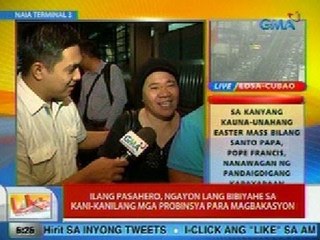 UB: Ilang pasahero sa NAIA, ngayon lang bibiyahe sa kani-kanilang mga probinsya para magbakasyon