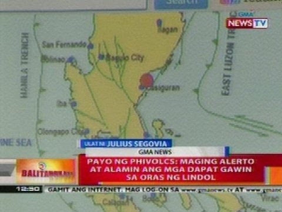 BT: Payo ng PHIVOLCS: Maging alerto at alamin ang mga dapat gawin sa oras ng lindol