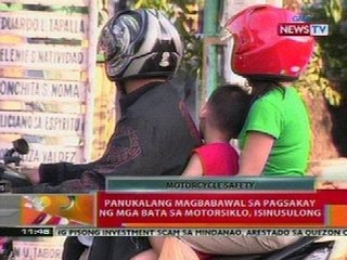 BT: Panukalang magbabawal sa pagsakay ng mga bata sa motorsiklo, isinusulong