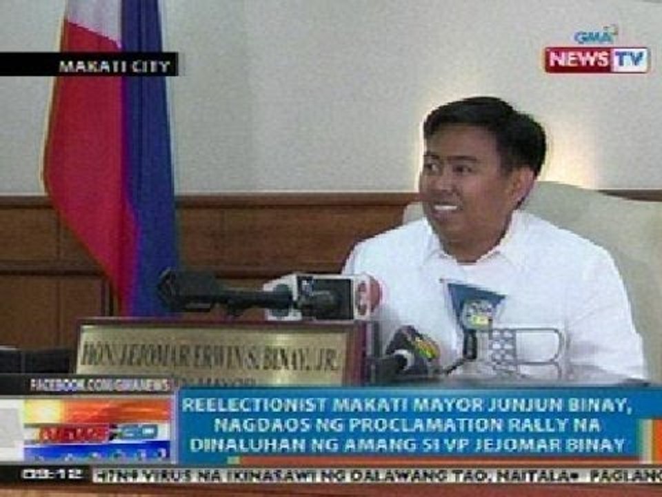 NTG: Reelectionist Makati Mayor Junjun Binay, nagdaos ng proclamation rally na dinaluhan ni VP Binay