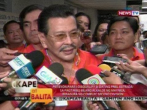 Petisyon para i-disqualify si dating Pres. Estrada sa pagtakbo bilang alkalde ng Maynila, ibinasura