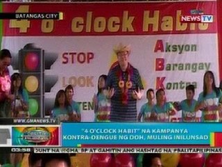 BP: '4 o'clock habit' na kampanya vs dengue ng DON, muling inilunsad