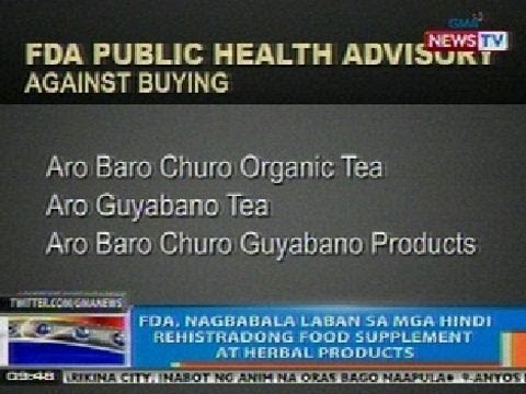 NTG: FDA, nagbabala vs mga hindi rehistradong food supplement at herbal products