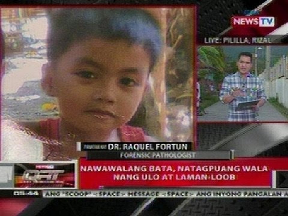 QRT: Panayam kay Dr. Raquel Fortun tungkol sa port mortem exam sa batang natagpuan sa Rizal