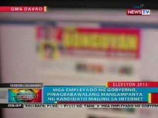 BP: Mga empleyado ng gobyerno, pinagbawalang mangampanya ng kandidato pati sa internet