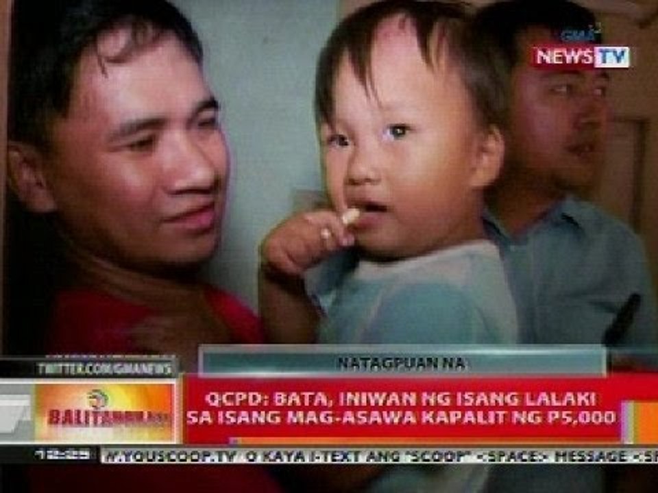 BT: Batang na-huli cam nang tangayin ng lalaki sa QC, naibalik na sa pamilya